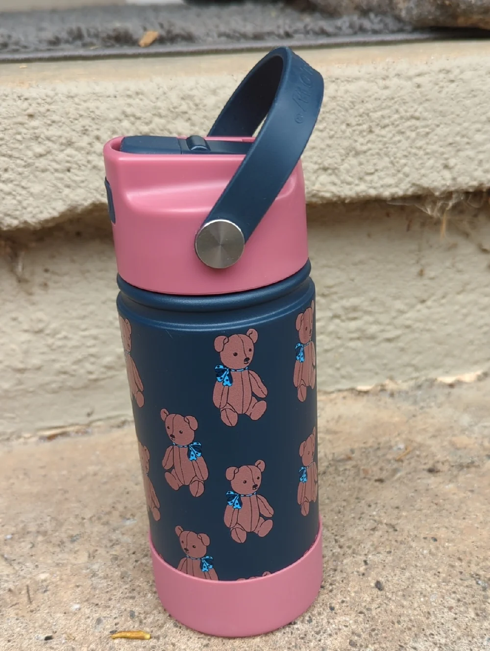 Hydraflow Hybrid 17oz Insulated Stainless Steel Thermos, Teddy Bear Graphic - Picture 1 of 6